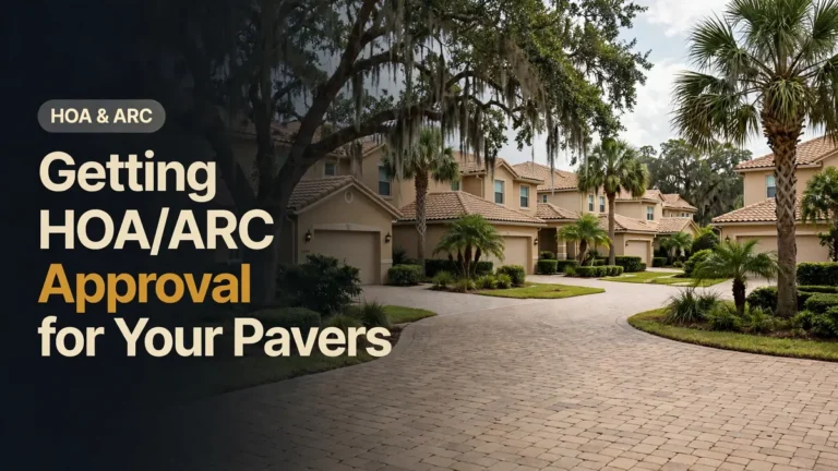 Paver driveway in an HOA community in Orlando FL - getting HOA ARC approval for pavers guide