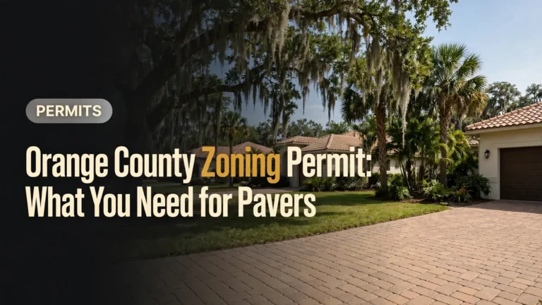 Driveway in an Orange County, FL neighborhood - orange county zoning permit for pavers guide