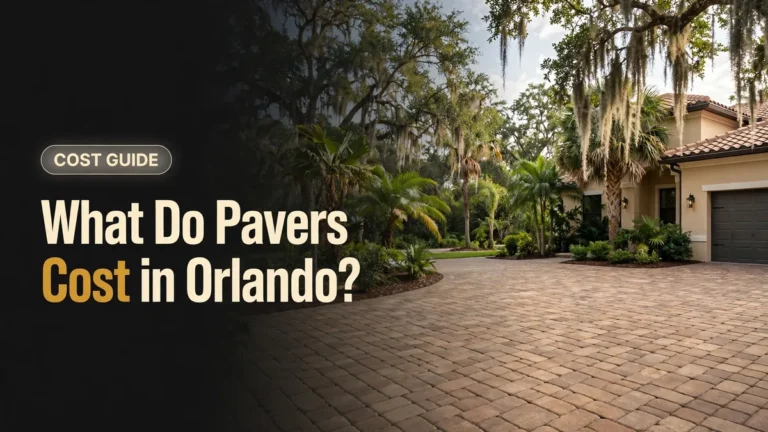 Finished paver driveway in Orlando FL - what pavers cost in Orlando guide