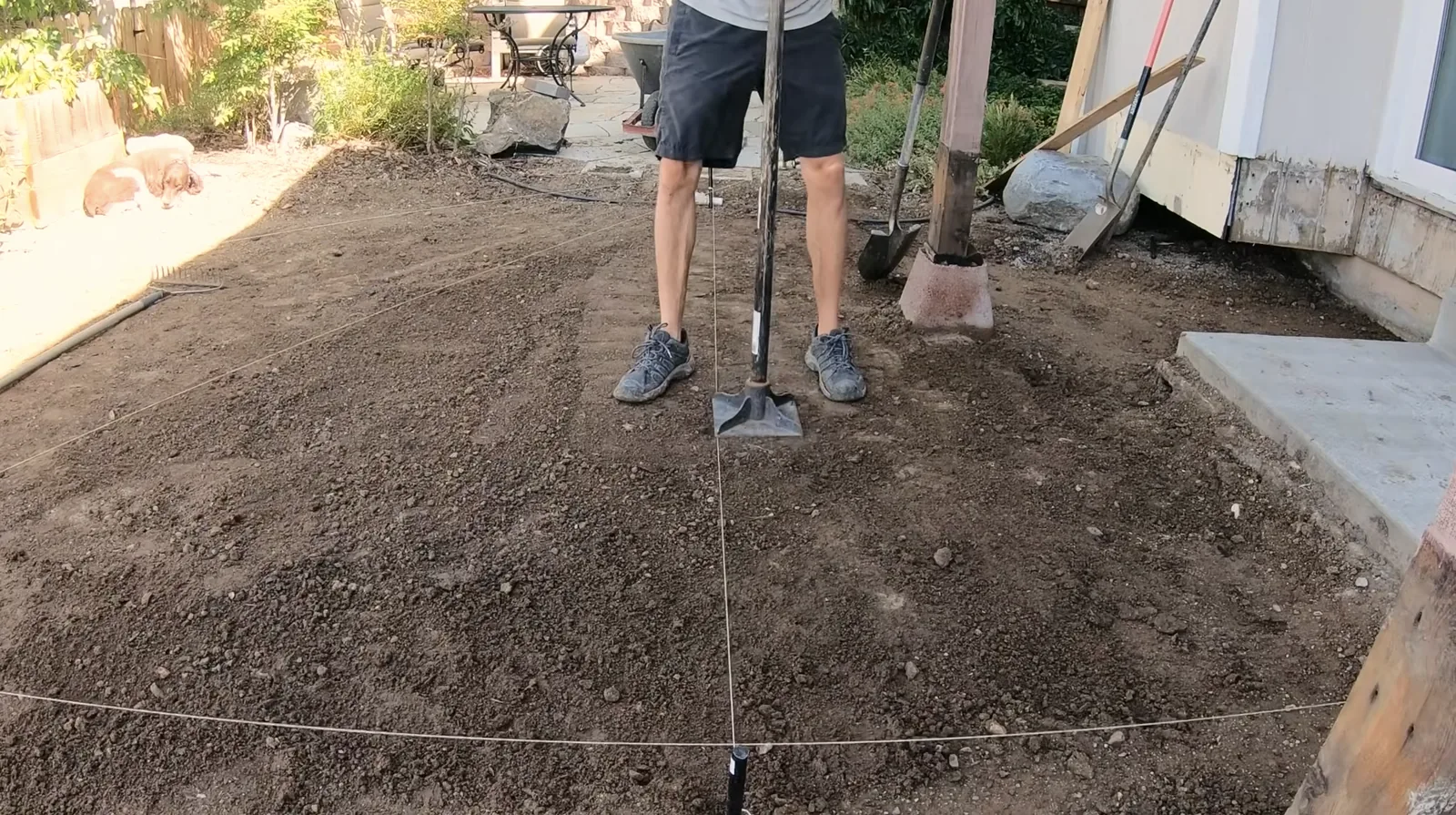 Tamping and compacting a paver base in Florida
